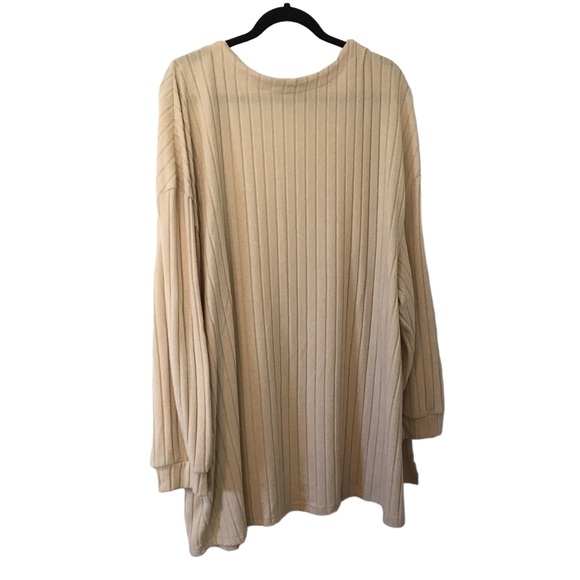 NWOT Shein Curve 4X cream ribbed cardigan - Picture 2 of 5